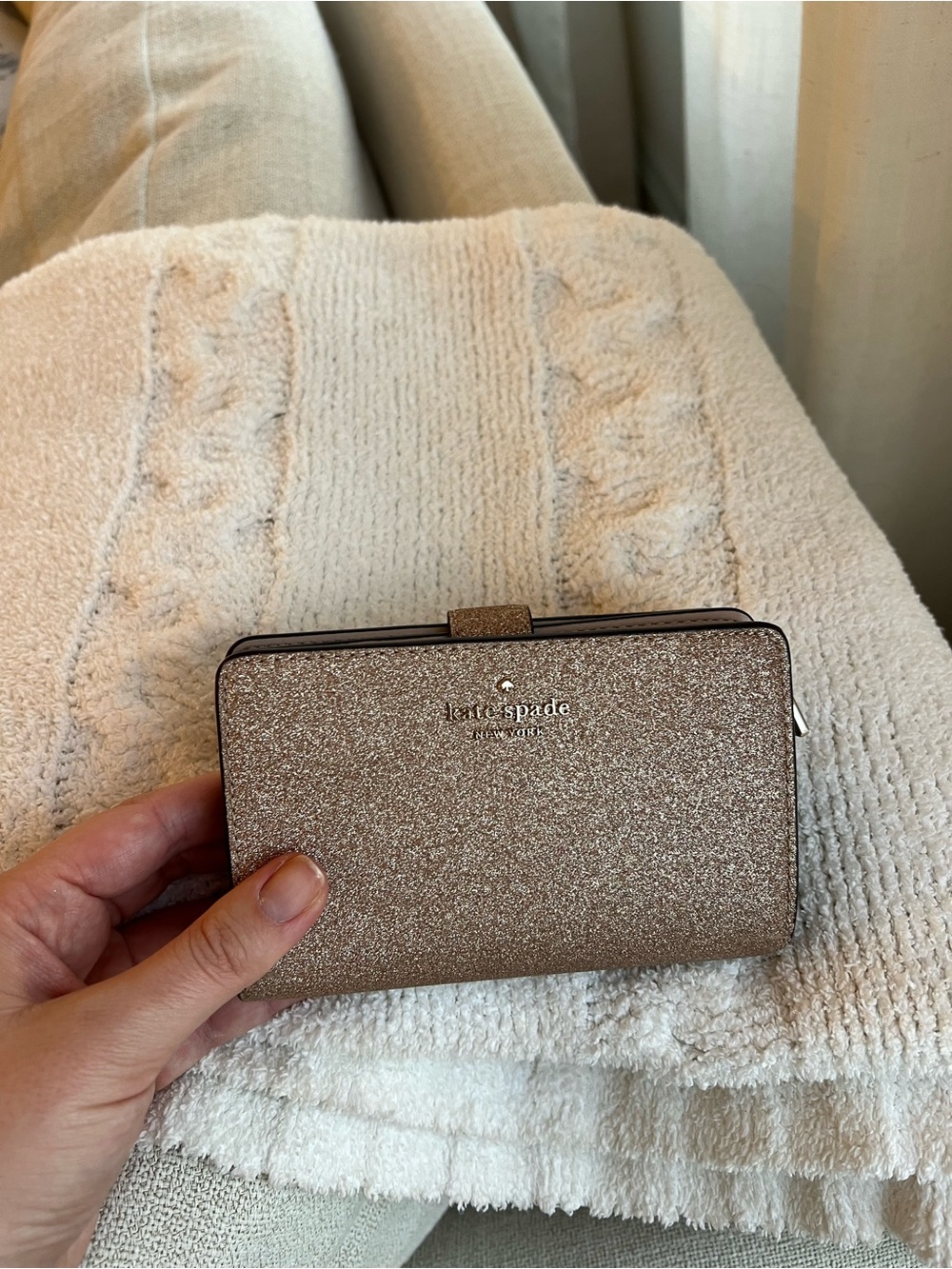kate spade Gold Glitter Wallet